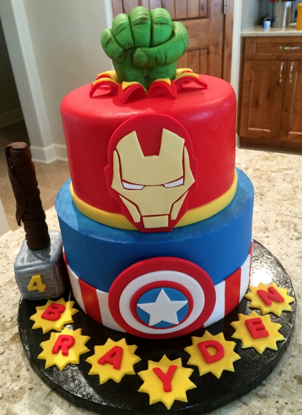 Marvel Theme Tier Cake