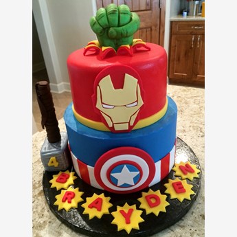 Marvel Theme Tier Cake