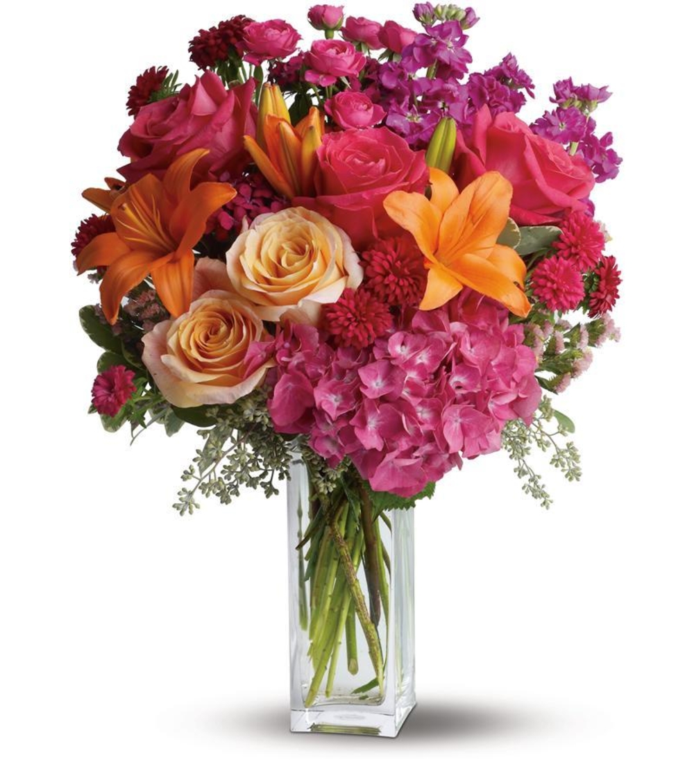Colorful Bunch Mixed Flower Vase