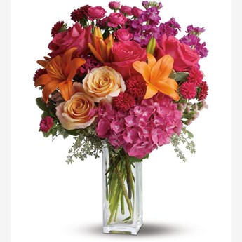 Colorful Bunch Mixed Flower Vase