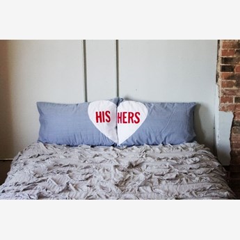 His N Her Couple Pillow