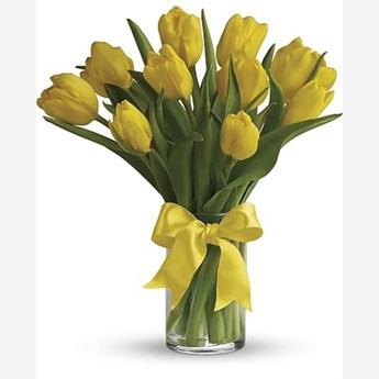 10 Stems Sunny Yellow Tulips