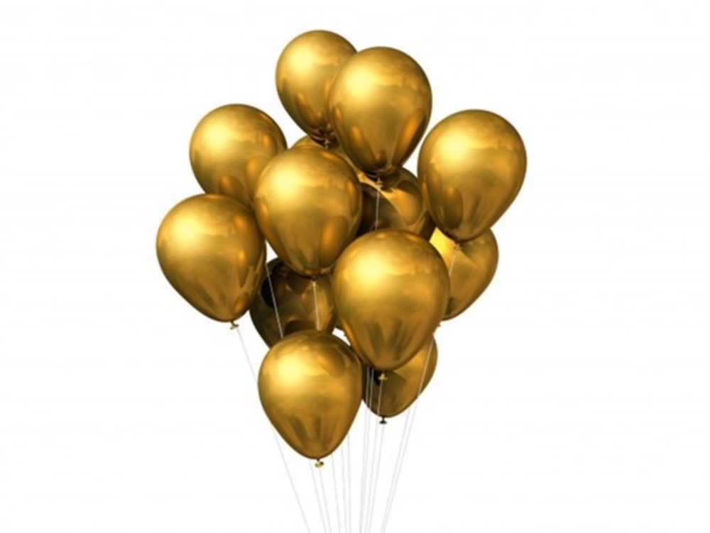 Party Golden Yellow Solid Metallic Balloons