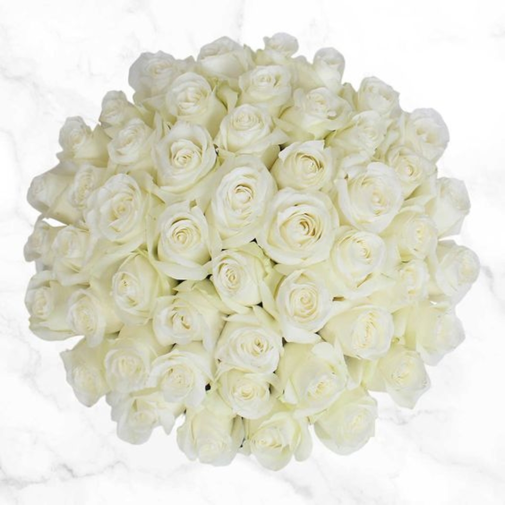60 White Rose Flower Arrangement
