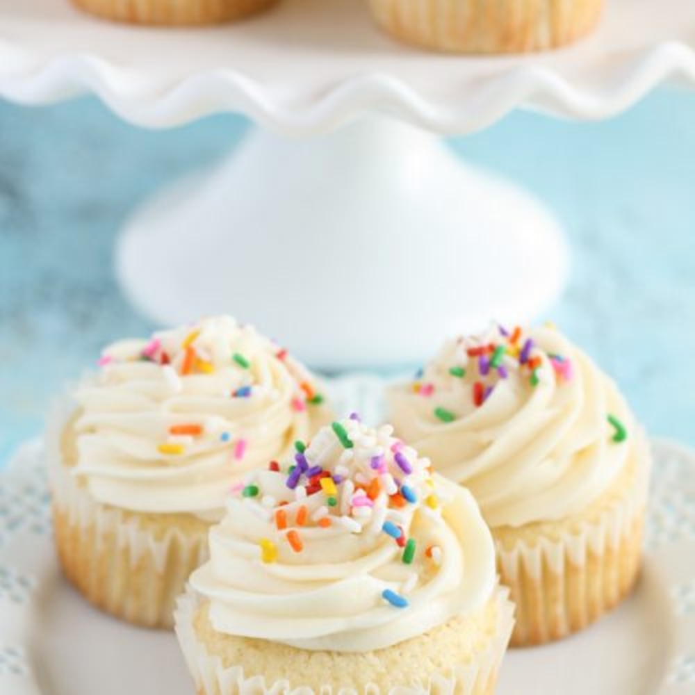 Vanilla Cupcake with Sprinkles