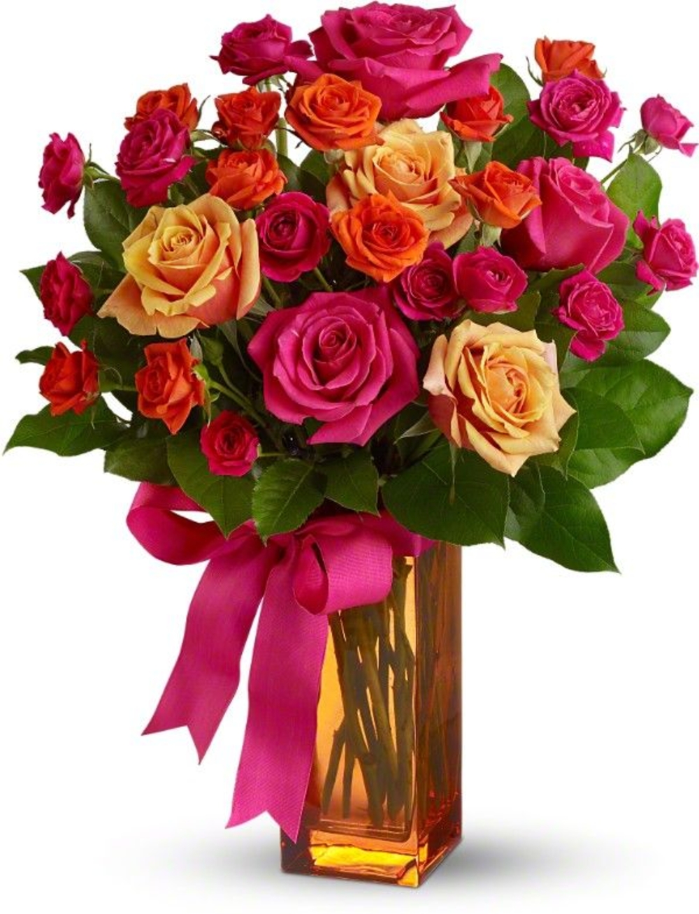 Beautiful Mixed Rose Flower Vase