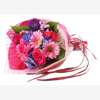 Splendid Mixed Flower Hand Bouquet