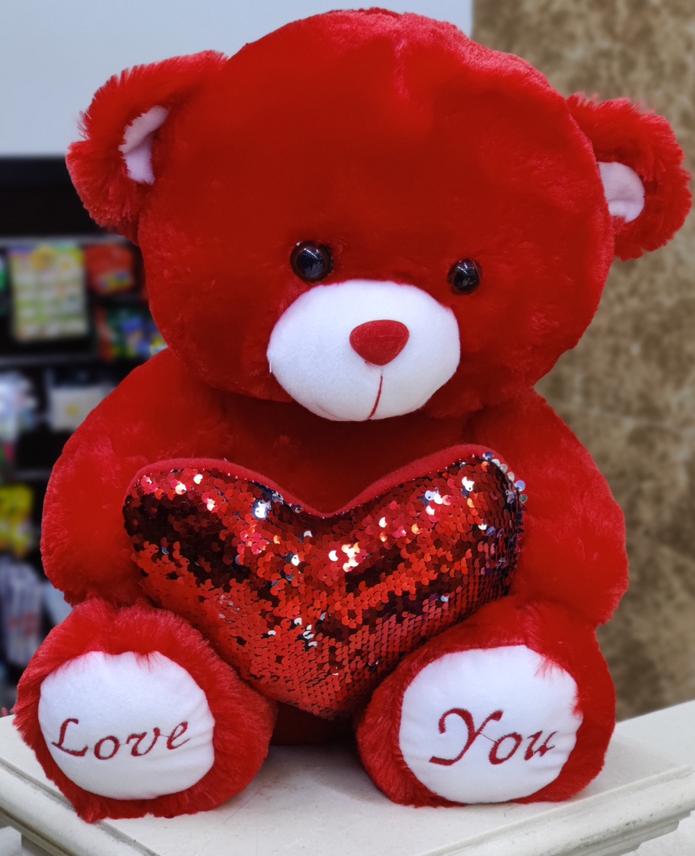 Red Teddy with Heart (40cm)