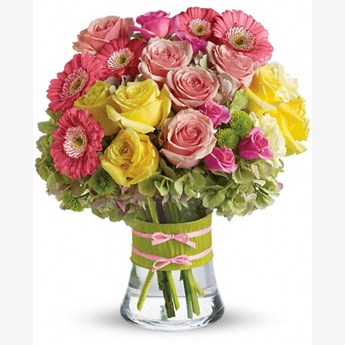 Vivid Mixed Rose Flower Arrangements