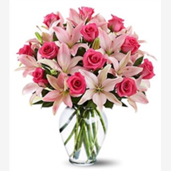 Pink Lily Rose Bouquet