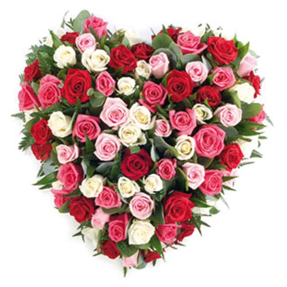 Lovely Heart-Shaped Rose Arrangement