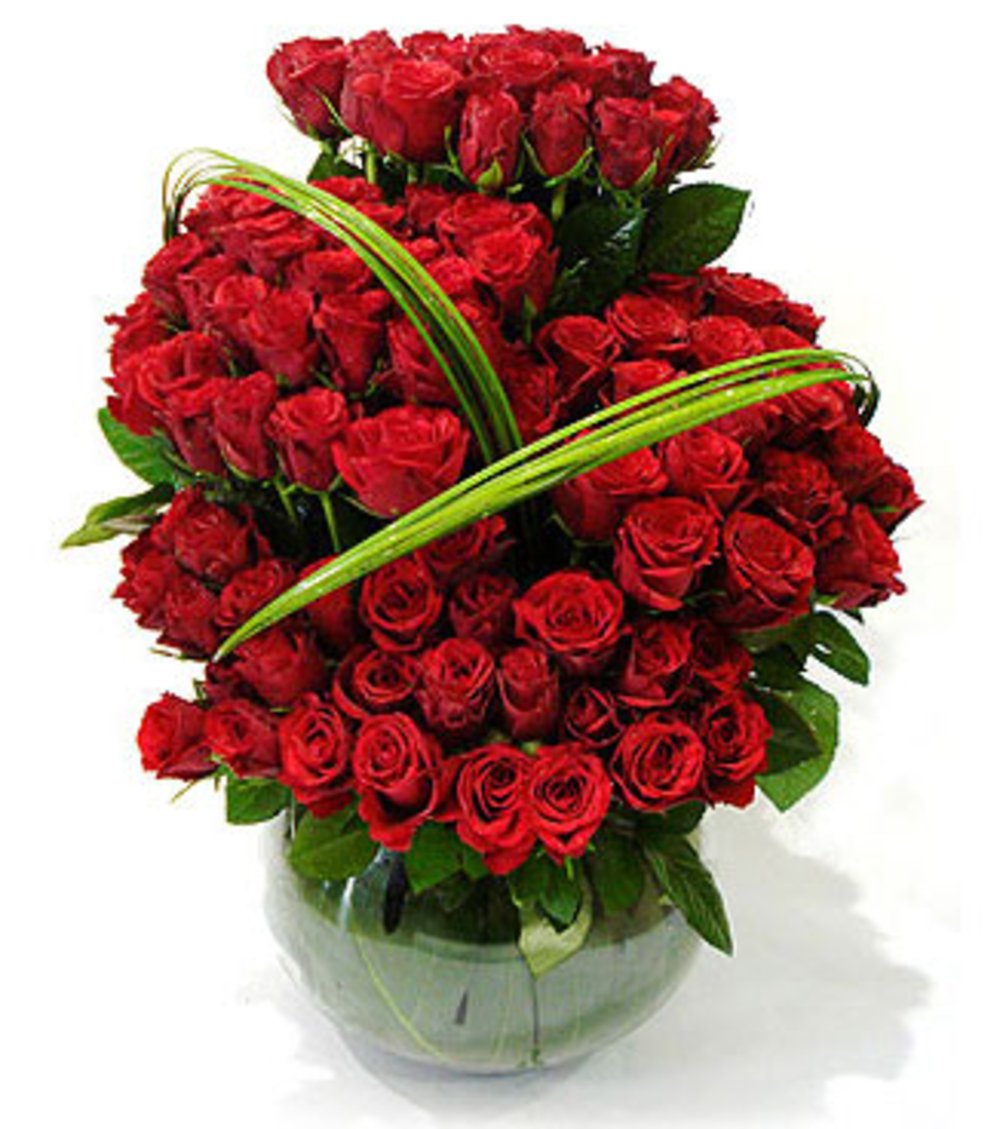 100 Sensational Red Roses Bouquet