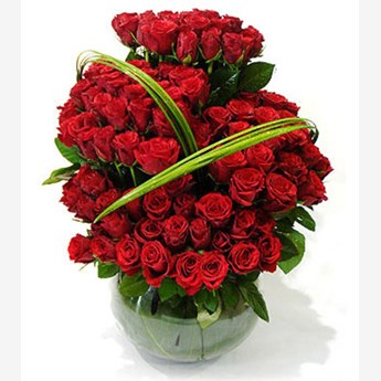 100 Sensational Red Roses Bouquet