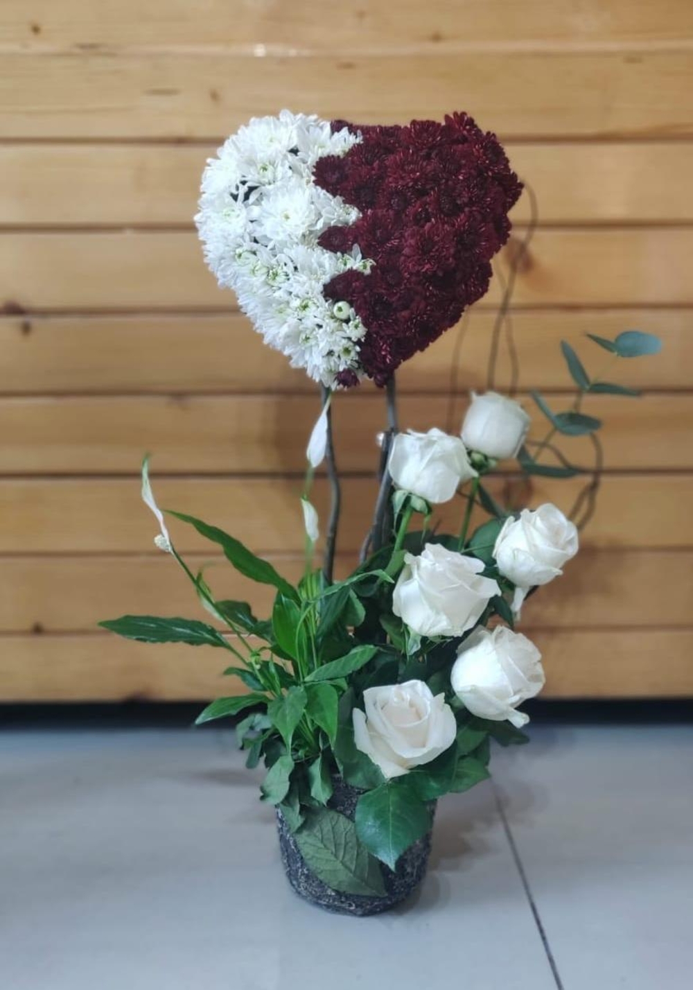 National Plant with Heart Bouquet