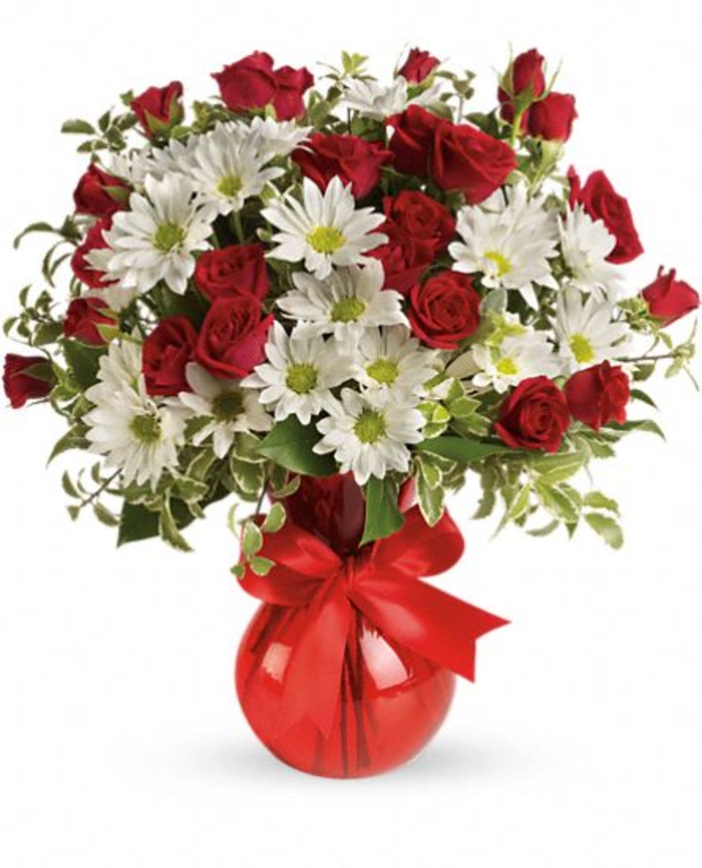 Mixed Roses & Carnations vase