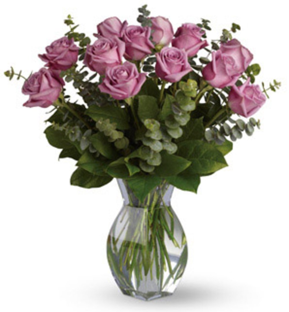 Royal Purple Rose Vase
