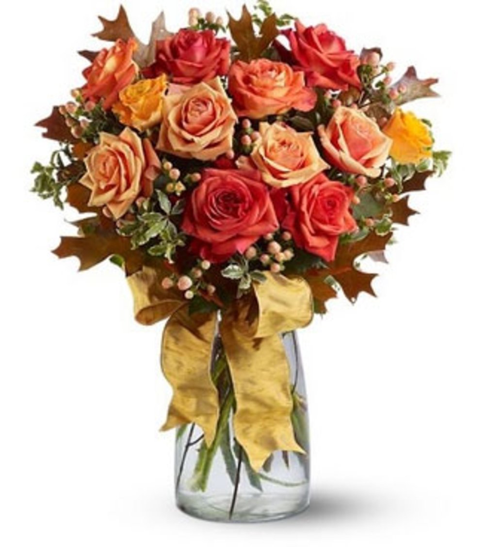 Romantic Mixed Rose Flower Vase