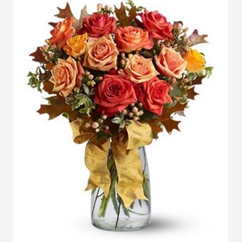 Romantic Mixed Rose Flower Vase