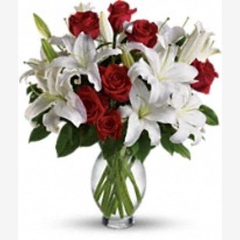 Rose & Lilies Flower vase