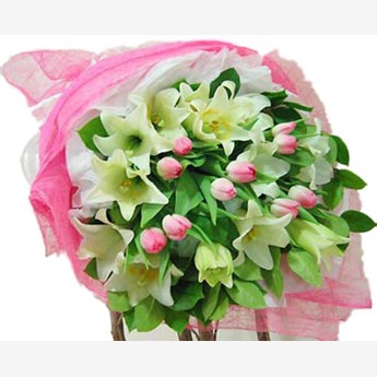 Mixed Lily & Tulip Bouquet