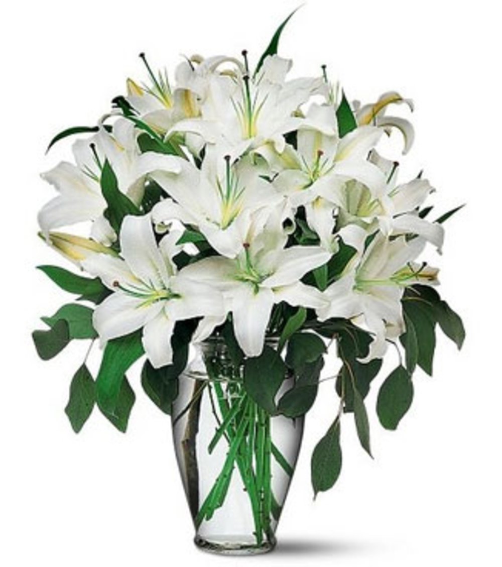 10 Lilies Flower Vase