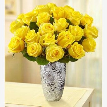 Premium Yellow Rose Vase