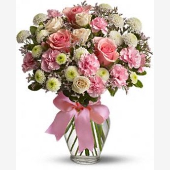 Pink White Mixed Flowers