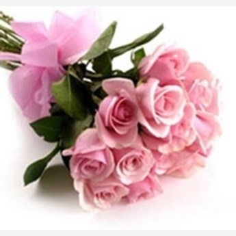 12 Pink Rose Bouquet