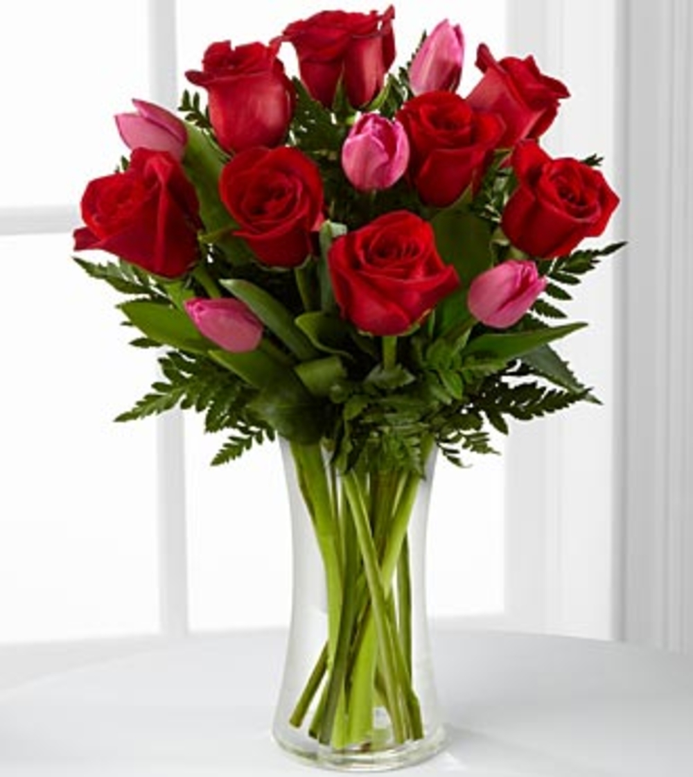 Rose & Tulip Flower Vase