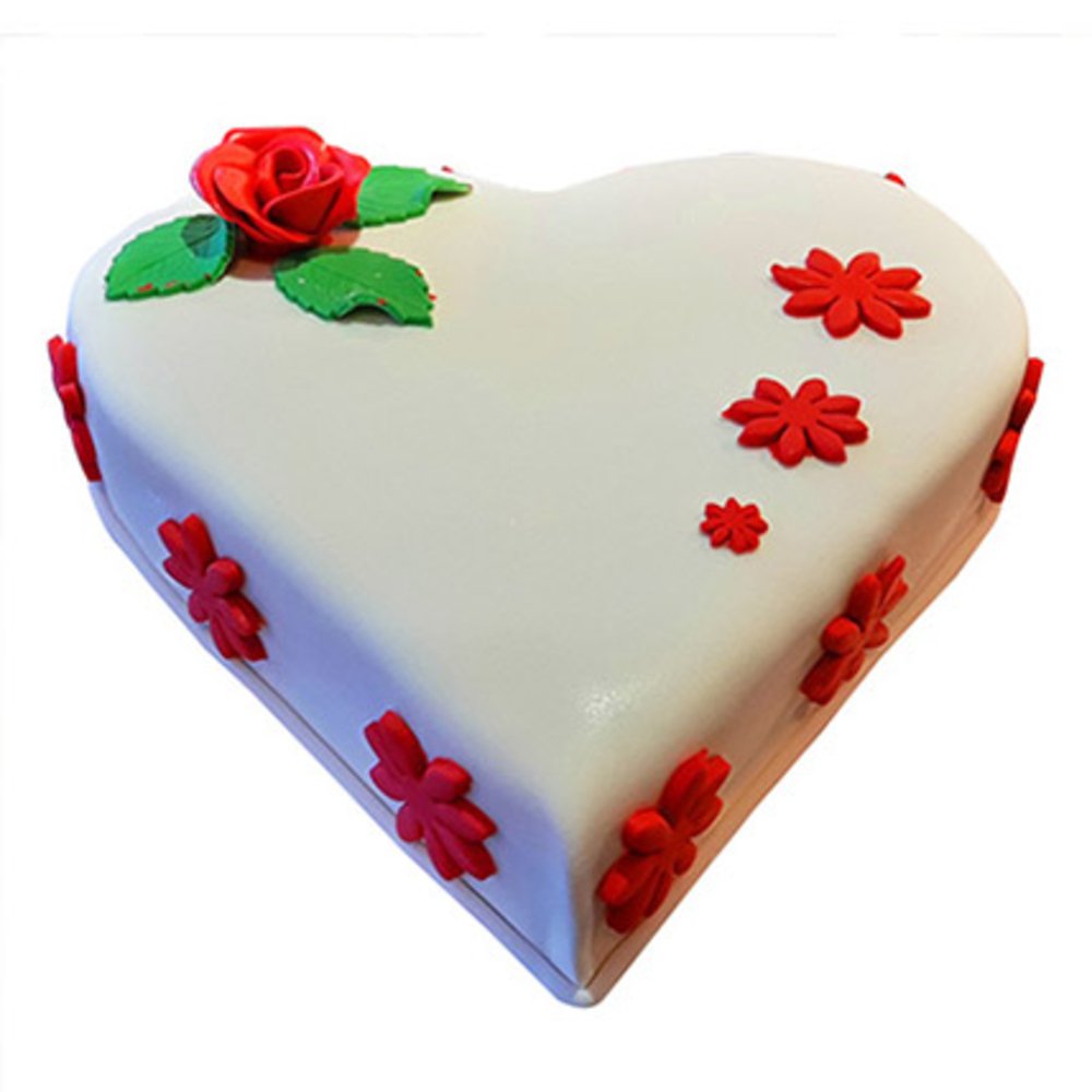 Heart shape Butterscotch Cake